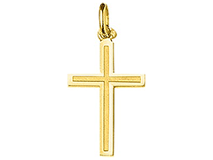 Pendentif or jaune Croix