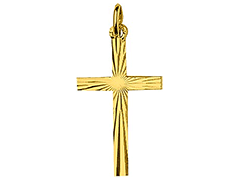 Pendentif or jaune Croix